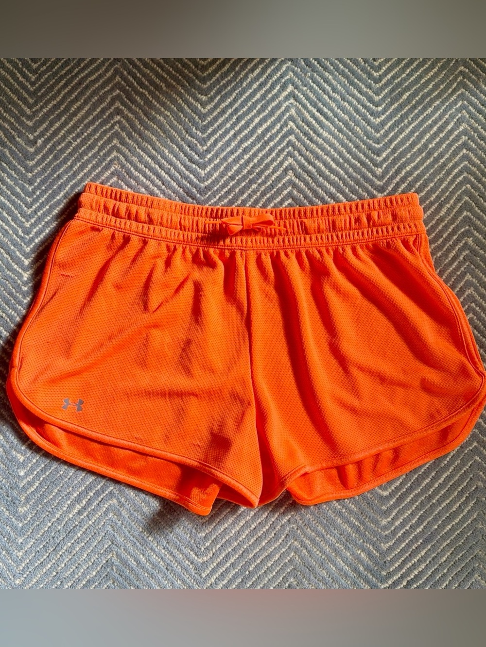 Under Armour Women's Bright Orange Athletic Mesh Shorts